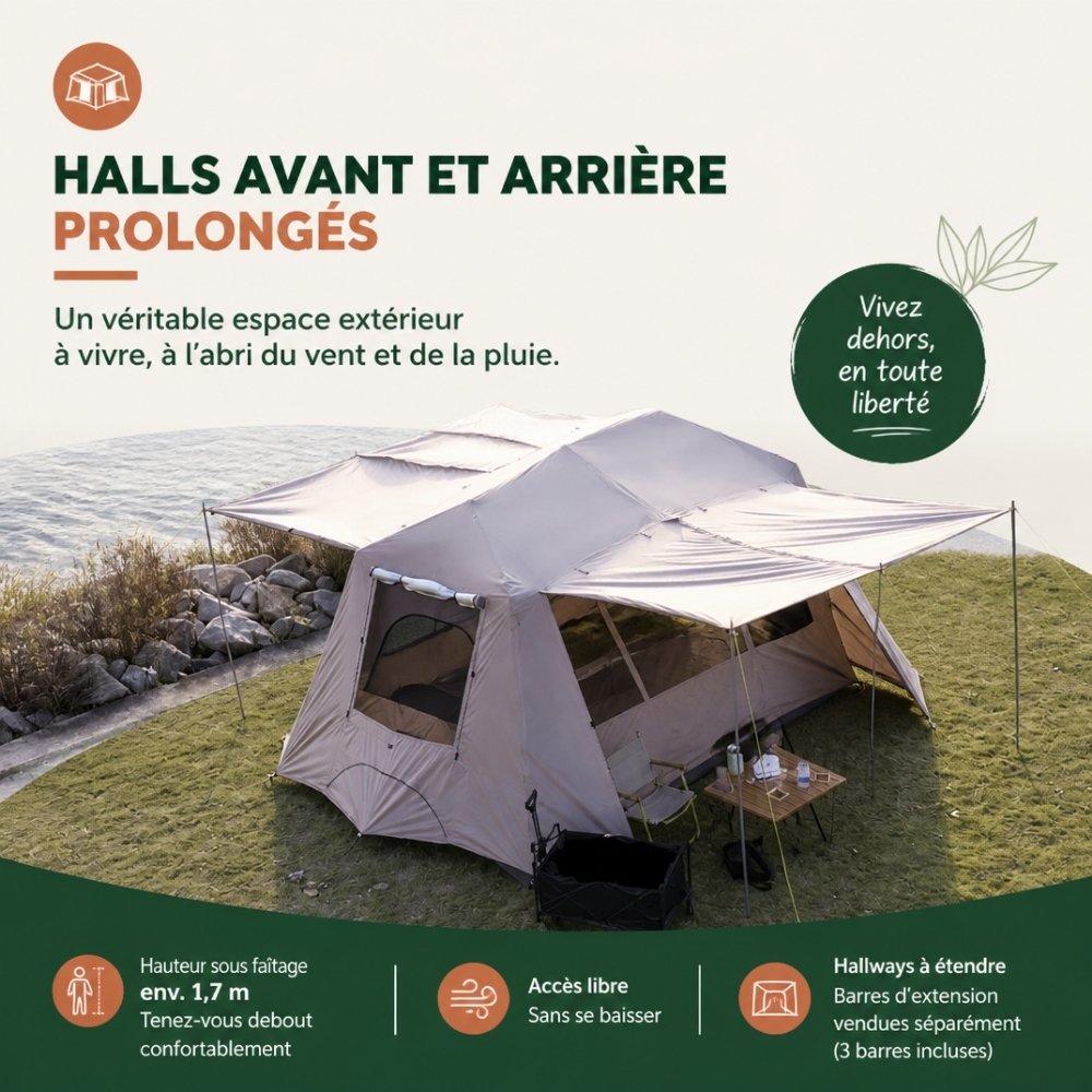 Tente camping familiale XXL | La Villa Express