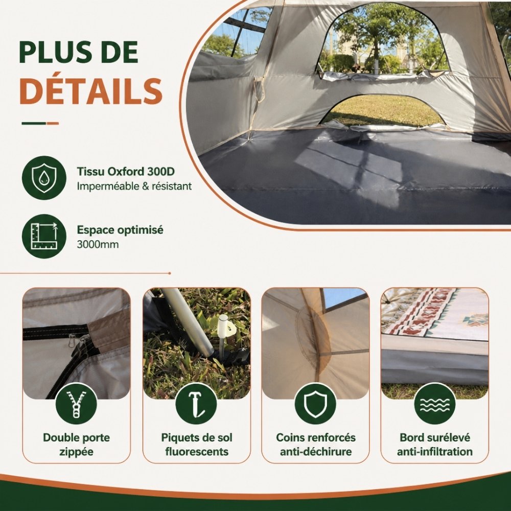 Tente camping familiale XXL | La Villa Express