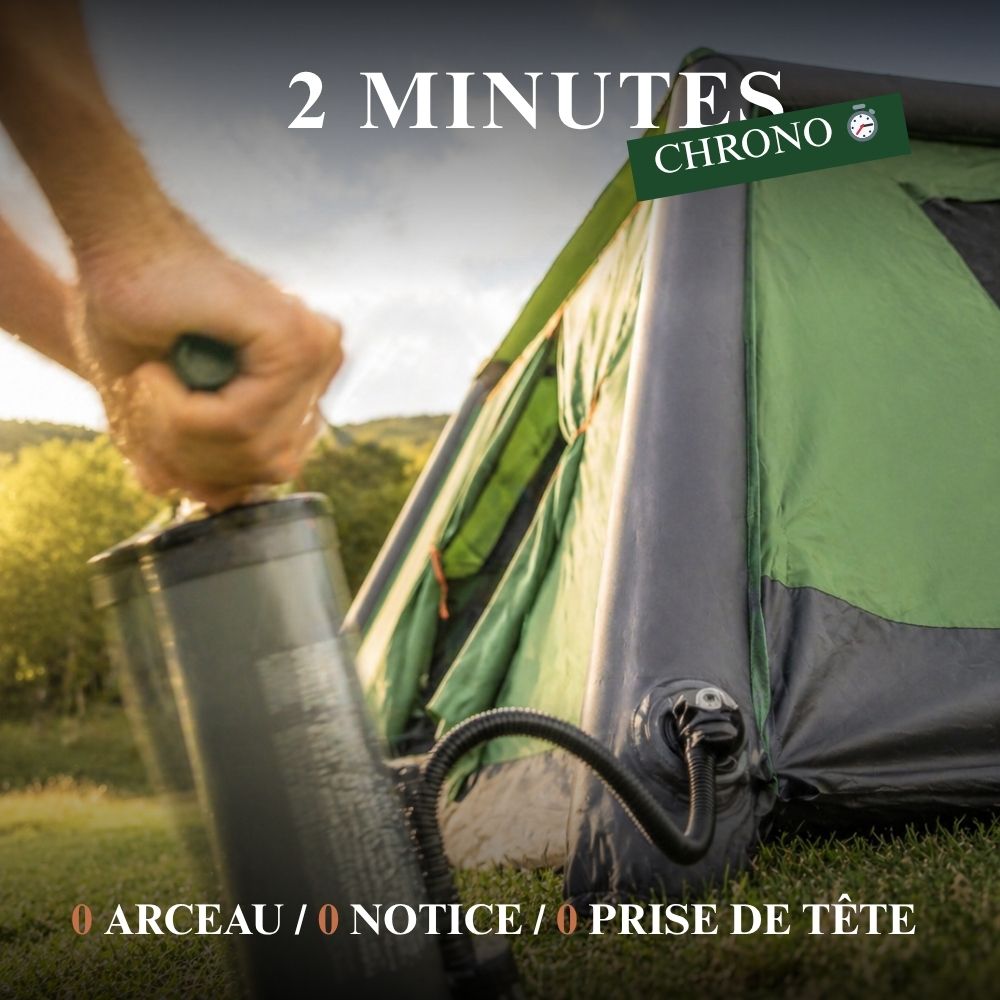 Tente de camping gonflable familiale 3 à 4 places