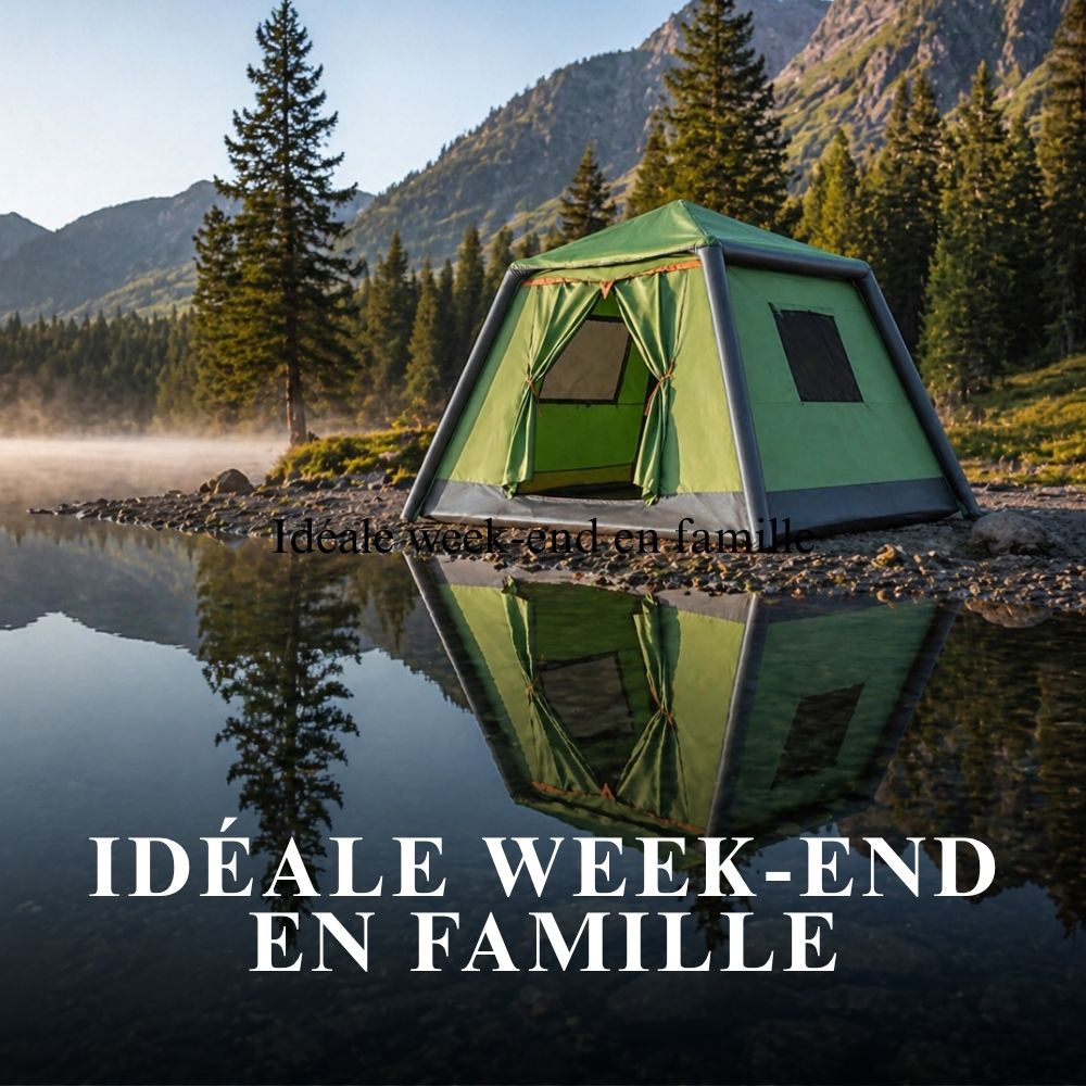 Tente de camping gonflable familiale 3 à 4 places