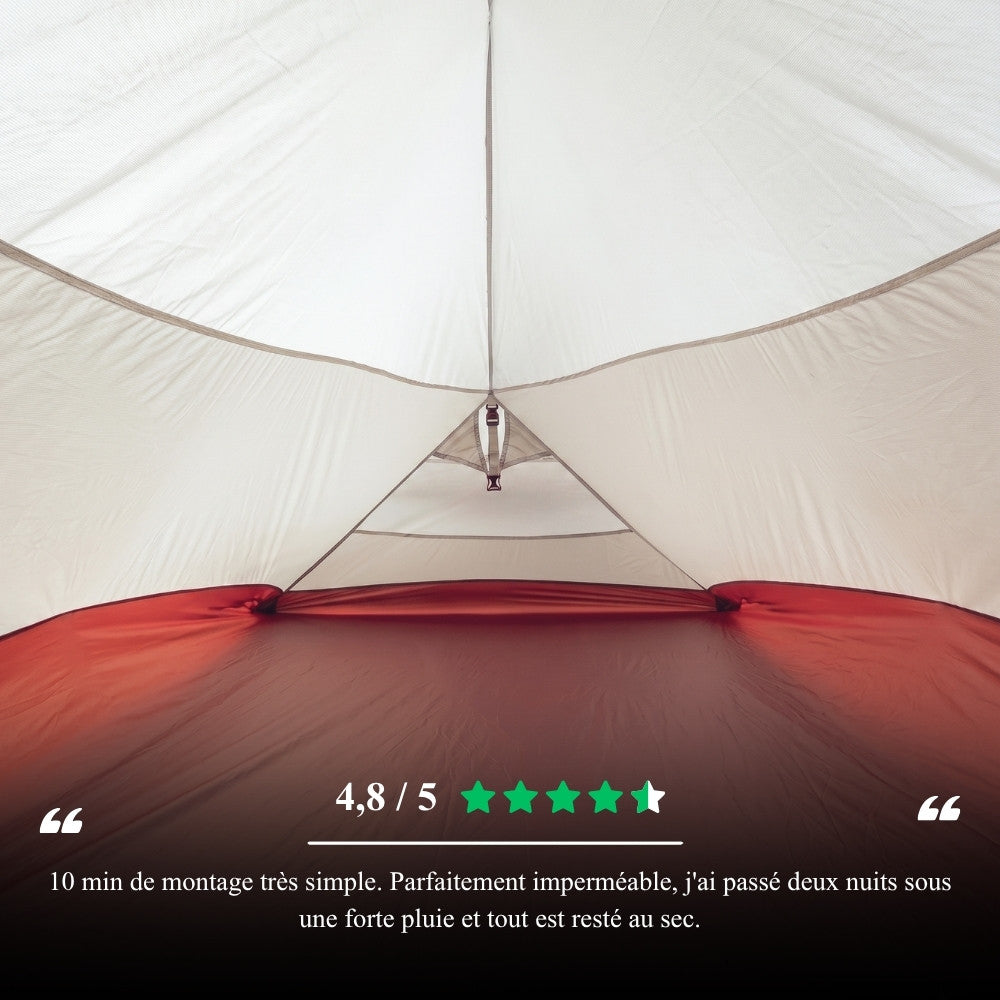 Tente de camping ultra-légère 2 places | Imperméabilité Pro