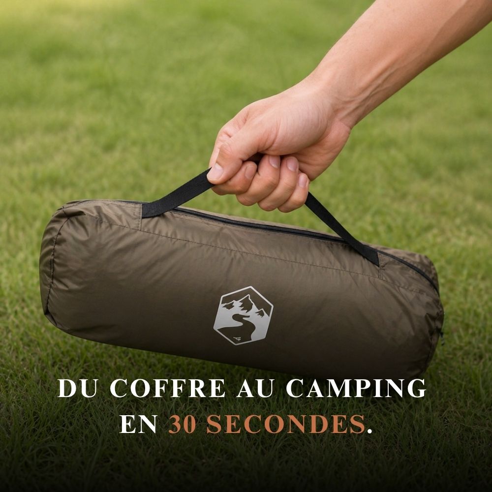 Tente camping familiale 3-4 places | Le dôme marron