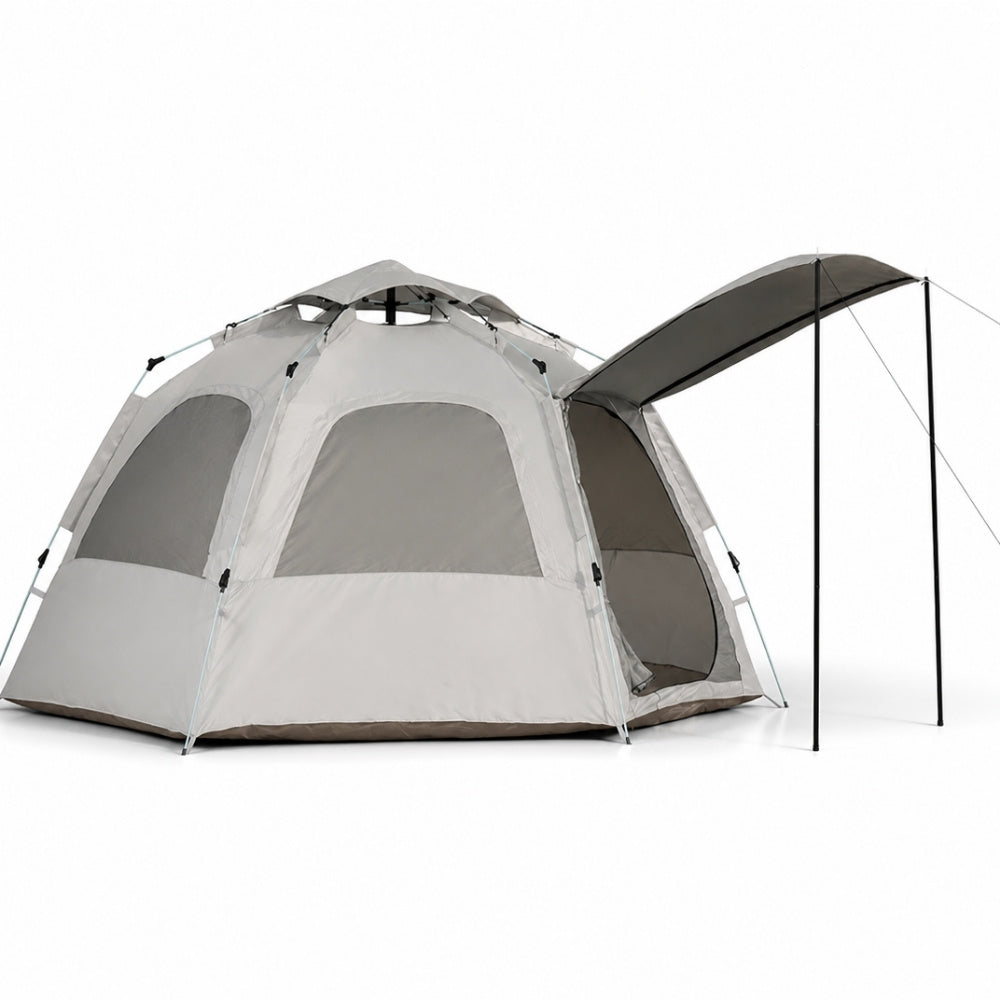 Tente camping 4 places | Ouverture automatique hexagonale