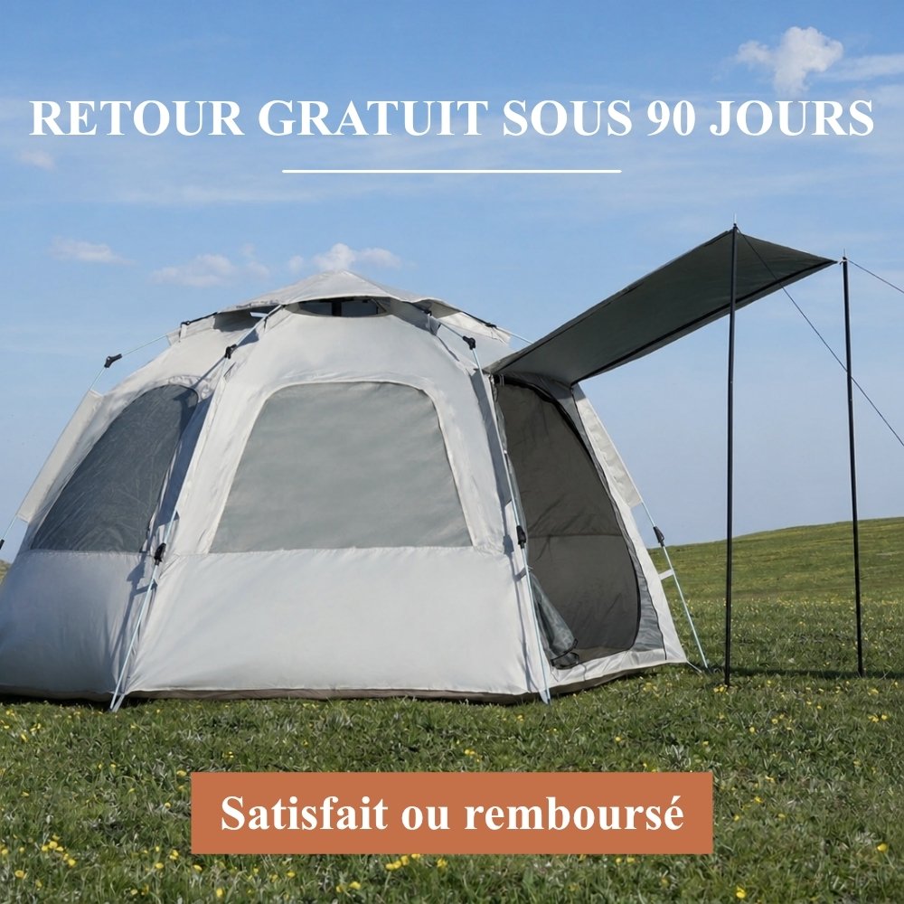 Tente camping 4 places | Ouverture automatique hexagonale