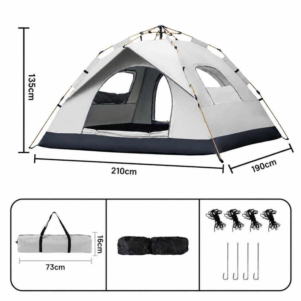 Tente de camping automatique 4 places | Montage en quelques secondes