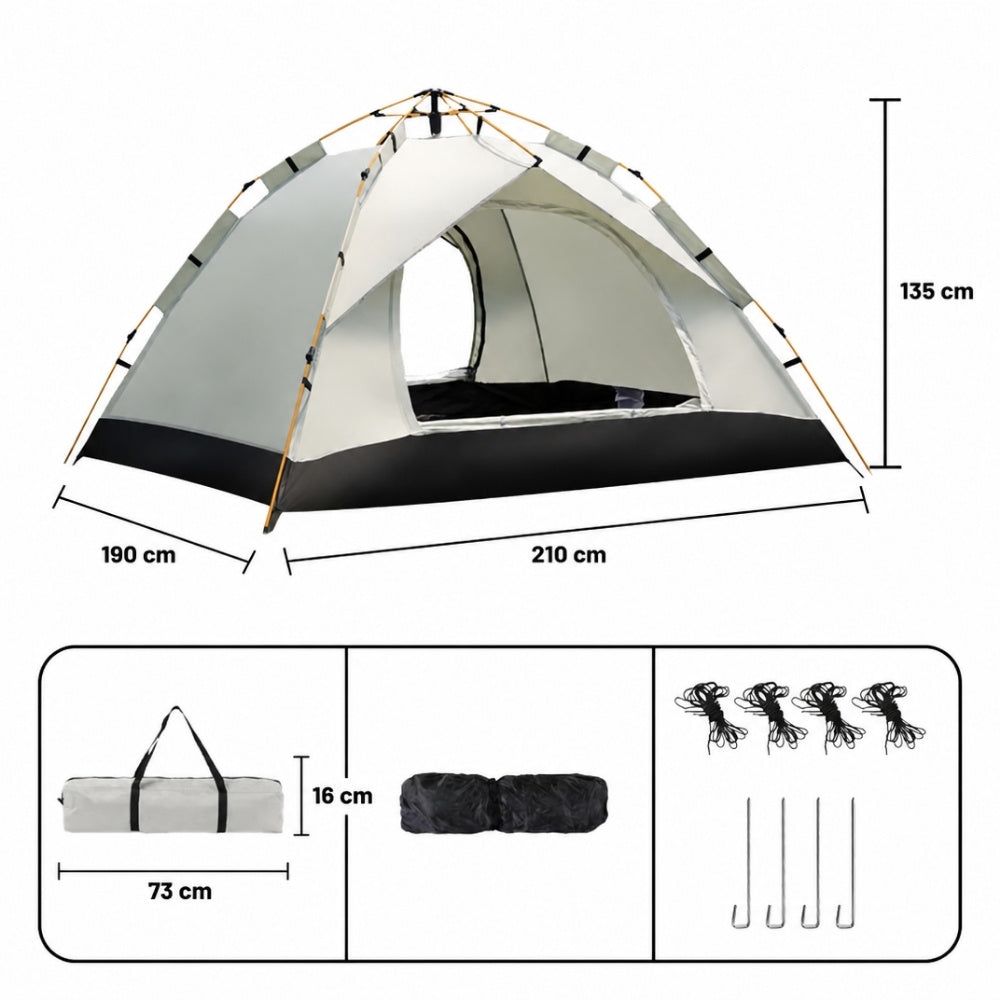 Tente de camping automatique 4 places | Montage en quelques secondes