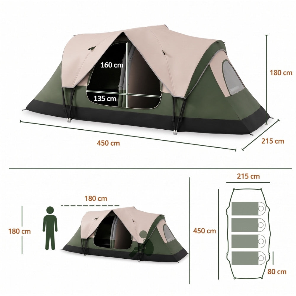 Tente camping familiale 2 Chambres "Le Lodge Twin" | 6 à 8 Places