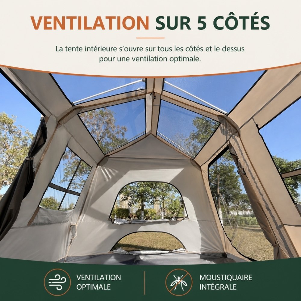 Tente camping familiale XXL | La Villa Express