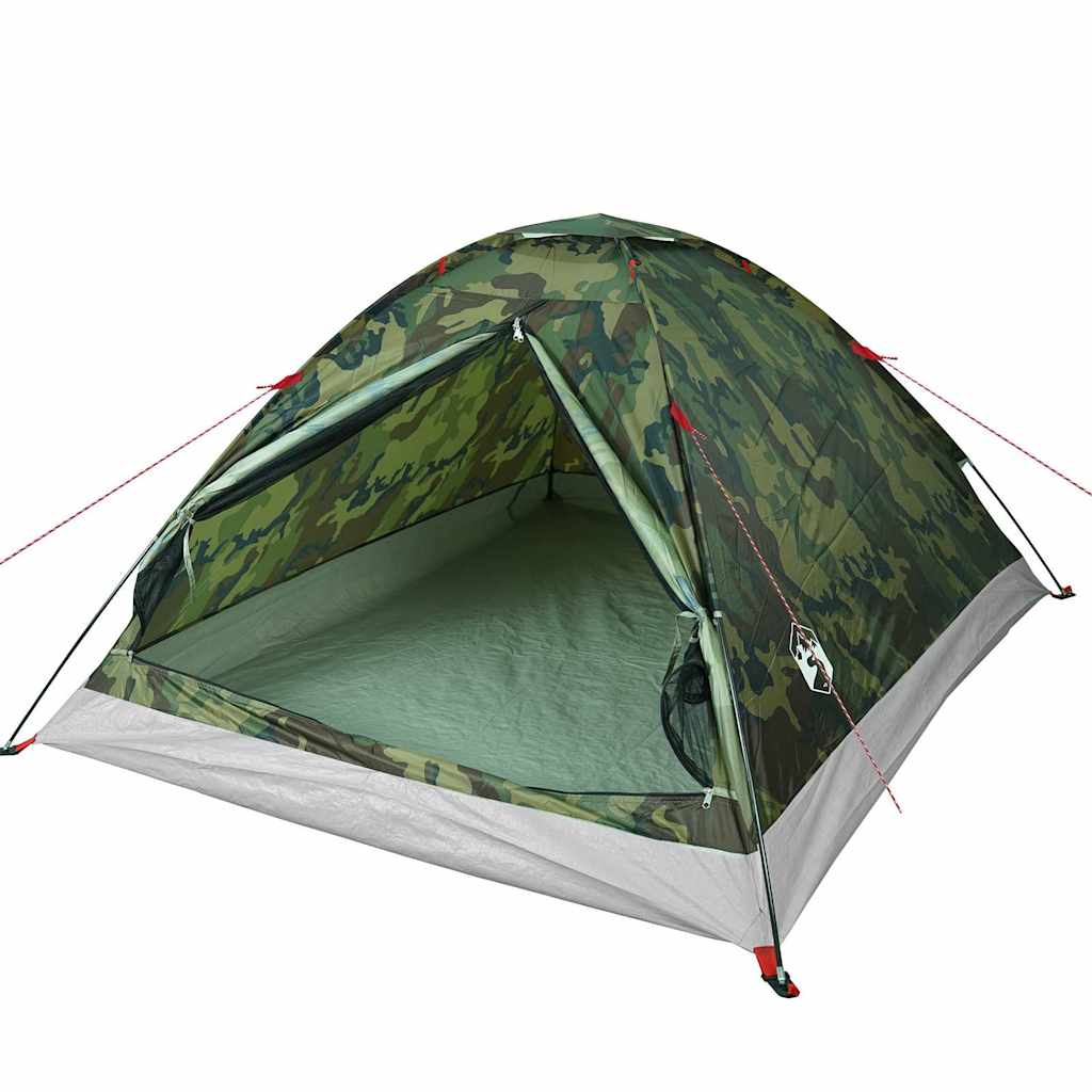 Tente de camping dôme 3 places camouflage